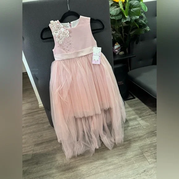 FINAL SALE✨
PINK GIRLS Elegant Pink Kids Dress - Picture 6 of 10